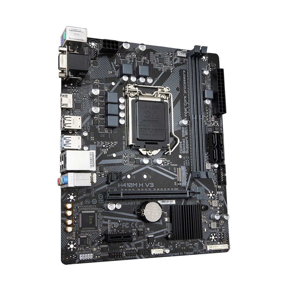 Bekijk afbeelding 2 van Gigabyte 1200 H410M H V3 - M.2/HDMI/VGA/ÂµATX